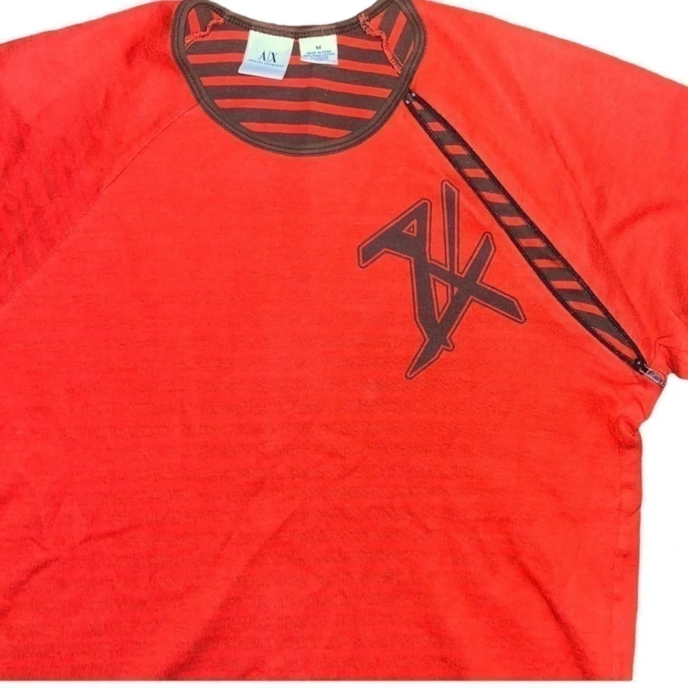 Y2K Armani Exchange Striped Long Sleeve Sweater Size M
